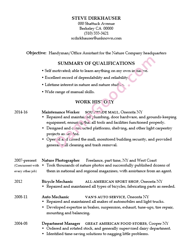 No College Degree Resume Samples Archives Damn Good Resume Guide