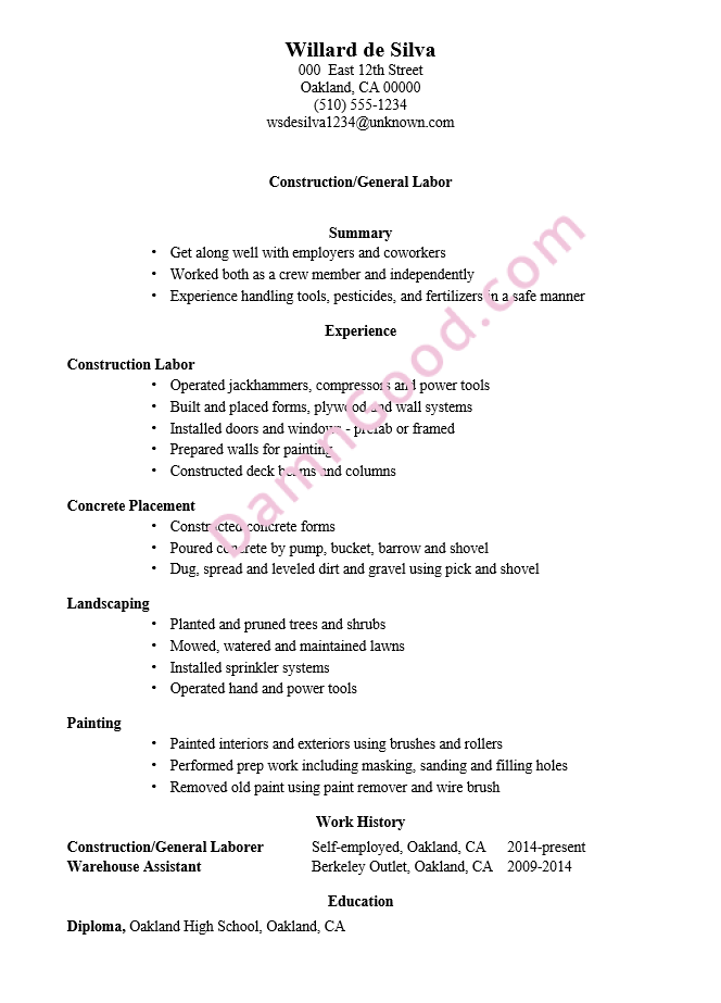 No College Degree Resume Samples Archives Damn Good Resume Guide